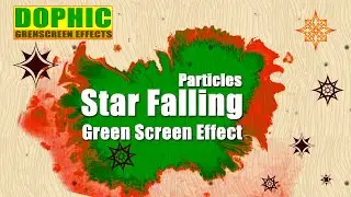 STAR PARTICLES  FALLING GREEN SCREEN
