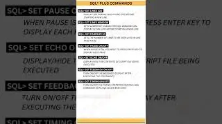 Oracle SQL: SQL* Plus Commands #sql #sqlplus