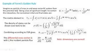 PHYS 390 Class 27: Fermi's Golden Rule; Adiabatic Approximation