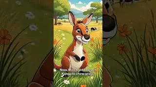 Kangaroo & Cow's Friendship Story | Educational Story | Moral Story for kids #ai #kids #shorts #reel