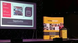 Clare Johnson at Technocamps' International Women's Day 2023