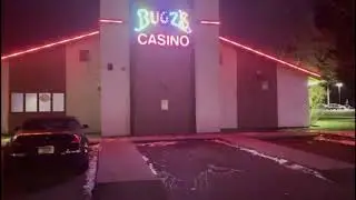 Bugz's Casino facade lighting, Montana, USA
