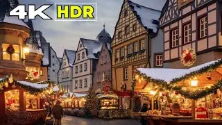 Krakow Christmas Market Walk - Poland 4K HDR 3D SOUND Walking Tour