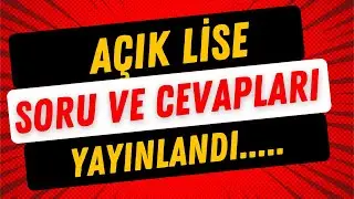 Açık Lise Sınav Soru ve Cevapları Yayınlandı - Kısa Zamanda Nasıl Derslerden Geçerim ?