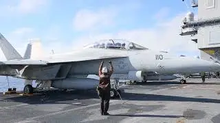 USS Gerald R. Ford Flight Ops • Super Hornet Carrier Testing - Military News