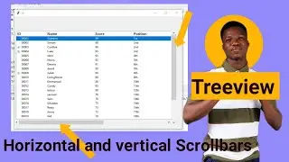 Treeview with Vertical and Horizontal Scrollbars |  Python Tkinter GUI