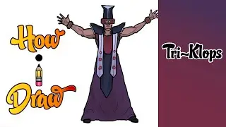 How I Draw TRI-KLOPS from MASTERS of the UNIVERSE: REVELATION * how to draw tri-klops art lessons *