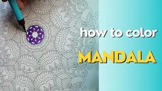 How to Color Mandala Coloring Book Step by Step / Mandala Coloring Tutorial #mandalaart