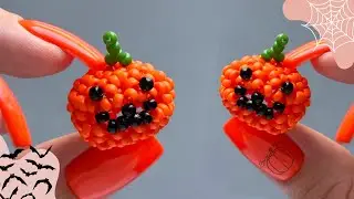 🎃 How to make a 3D beaded pumpkin. Step-by-step tutorial