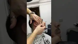 Окантовка виска и щетины бритвой #бритва #окантовка #мужскаястрижка #menshair #razor #barbertutorial
