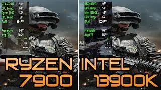 Ryzen 7900 vs intel 13900K Extreme Gaming Benchmark Test 10 Games