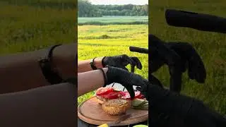 Burger outdoors  