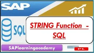 STRING Function in SQL - Explain the STRING Function with Example in SQL|STRING Function in SAP HANA