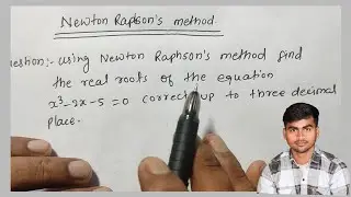 newton raphson method of numerical methods || Statical method || SNME