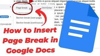 How to Insert Page Break in Google Docs (New Page)