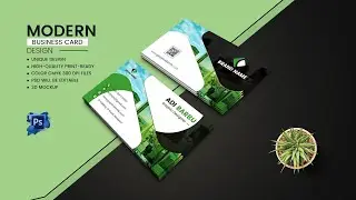 Modern Business Card Design in Adobe Photoshop