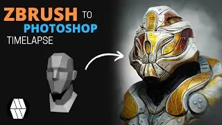 ZBrush to Photoshop Timelapse - 'Mech Helmet' Concept