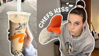 Bubble Tea Taste Test & Cook with Me | Vlogmas Day 3