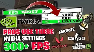 PROS Use These NVIDIA Settings FOR FPS BOOST