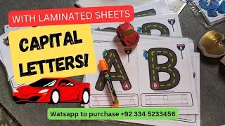 Learn the formation of Capital Alphabets with these laminated sheets! | Racing Sports Cars Alphabets