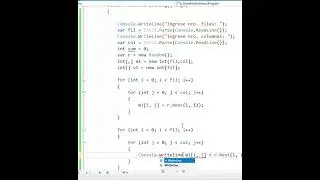 Suma de filas de una matriz en un vector en .NET