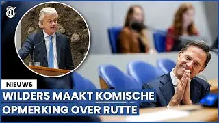 Hilariteit om Geert Wilders na vertrek Rutte