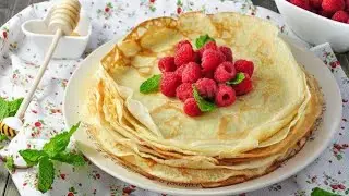 ТОНКИЕ БЛИНЫ 🔥Простой рецепт .Fкусно и просто.Готовим блинчики