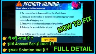 Security Warning Pubg Mobile | How to Fix Security Warning in Pubg Mobile | Security Warning