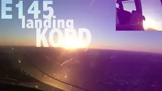 Sunset Landing - Embraer E145 Cockpit - O'Hare KORD