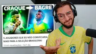 5 JOGADORES QUE EU NÃO CONVOCARIA MAIS PARA A SELEÇÃO BRASILEIRA!