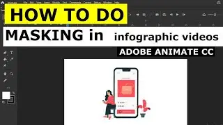 Simple masking technique in a infographic Animation video in  Adobe animate cc