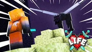 Fighting the Ender Dragon on 1 heart....TWICE! - Minecraft X Life SMP (25)