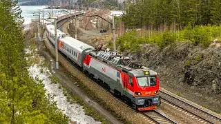 Электровоз ЭП20-070 с поездом № 56 Москва — Екатеринбург