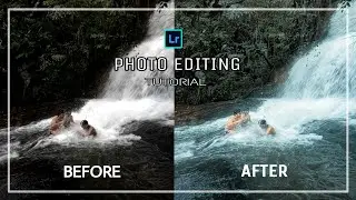 WATERFALL Lightroom mobile dark blue photo editing tutorial | preset download free Dark Moody Tones