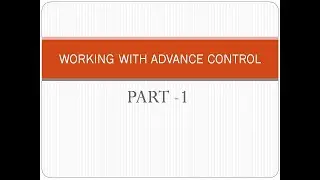 Visual Basic 6.0 Advance Control