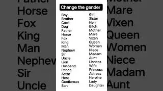 Change the gender || change the gender for kids 