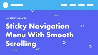Sticky Navigation Menu With Smooth Scrolling | CSS JQuery | Speed Code