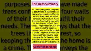 The trees short summary।the trees summary।the tree poem summary।#viral  #short