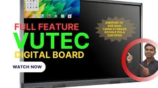 Vutec Android 14 Digit Board Whiteboard Explained | Google EDLA certified Digital Board