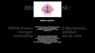 BHI : FSDSS akan mengadakan 2 laga uji coba dalam 2 leg timnas negara DSS Spongebob.