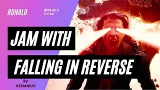 Jam with Falling In Reverse "Ronald" Tempo BPM 92.5 - C free - Backing track #jamwith metal break
