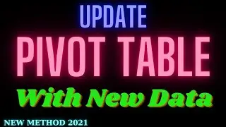 Upload Data in Existing Pivot Table