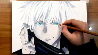 Full Painting Process in REAL TIME: SATORU GOJO [Jujutsu Kaisen]