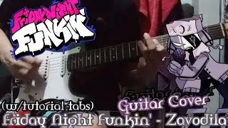 Friday Night Funkin' - Zavodila Guitar Cover/DUB (w/ Tutorial tabs) MID-FIGHT MASSES MOD