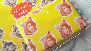 [DIY] CARA BUAT KERTAS KADO SENDIRI | BUAT KERTAS KADO MENGGUNAKAN WAJAH SENDIRI