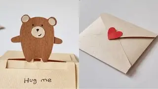 Pop-up Card Tutorial | Easy Teddy Hug card | Pop Up Teddy Bear Card