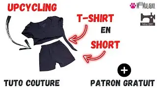 Transformer un t-shirt en short - Patron Gratuit
