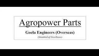Agropower Parts - Product Video