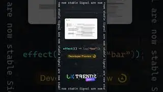 Signal are Stable  |  Angular’s renaissance  by @uxtrendz #short (2023)