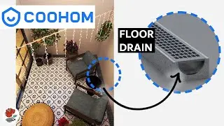 Courtyard With Drain Gutter in Coohom | Coohom Tutorial